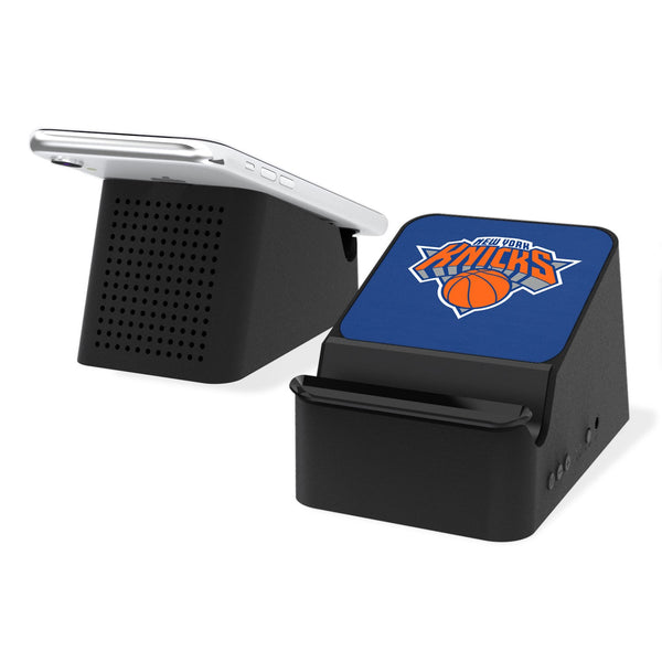 New York Knicks Solid Wireless Charging Station and Bluetooth Speaker