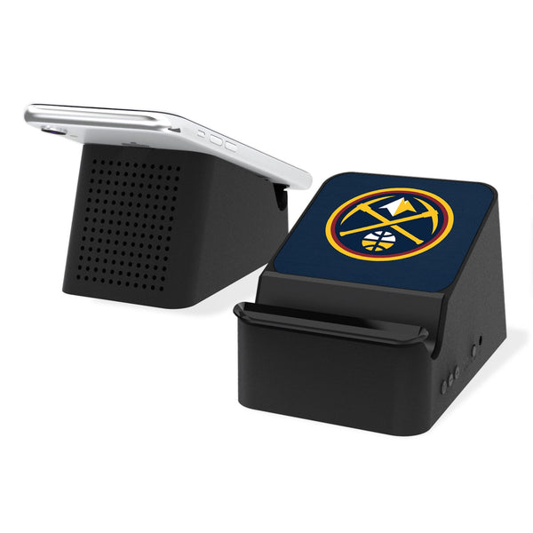 Denver Nuggets Solid Wireless Charging Station and Bluetooth Speaker