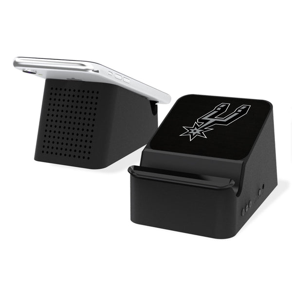 San Antonio Spurs Solid Wireless Charging Station and Bluetooth Speaker