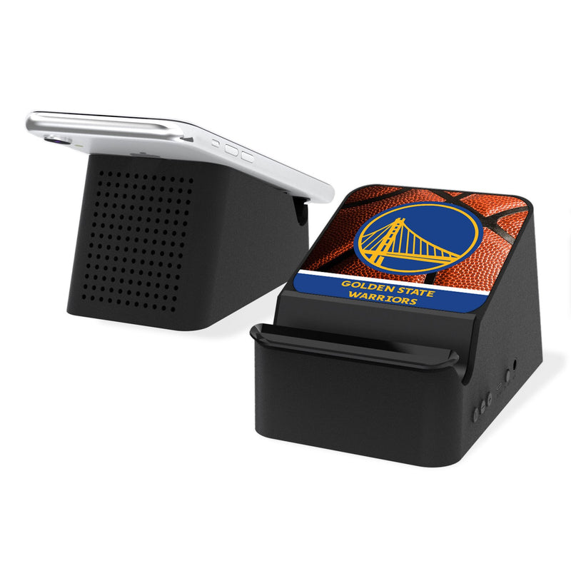 Golden State Warriors Basketball Wireless Charging Station and Bluetooth Speaker
