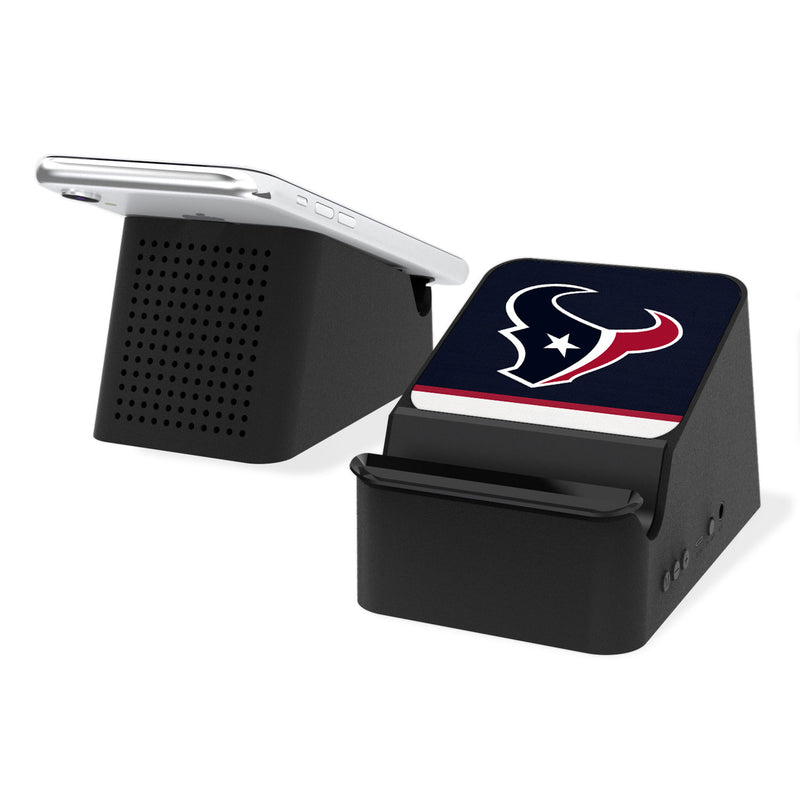 Houston Texans Stripe Wireless Charging Station and Bluetooth Speaker