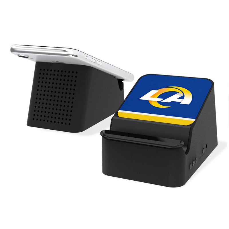 Los Angeles Rams Stripe Wireless Charging Station and Bluetooth Speaker
