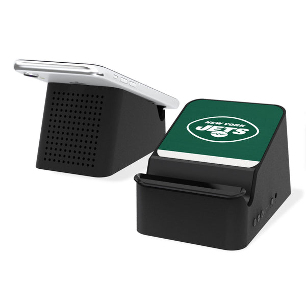 New York Jets Stripe Wireless Charging Station and Bluetooth Speaker