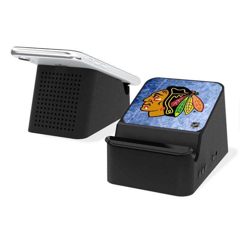 Chicago Blackhawks Ice Wireless Charging Station and Bluetooth Speaker