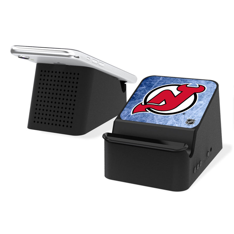 New Jersey Devils Ice Wireless Charging Station and Bluetooth Speaker