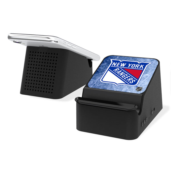 New York Rangers Ice Wireless Charging Station and Bluetooth Speaker