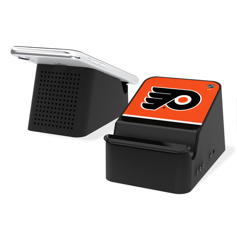 Philadelphia Flyers Stripe Wireless Charging Station and Bluetooth Speaker