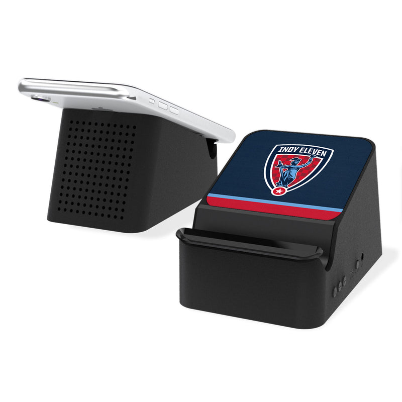 Indy Eleven  Stripe Wireless Charging Station and Bluetooth Speaker