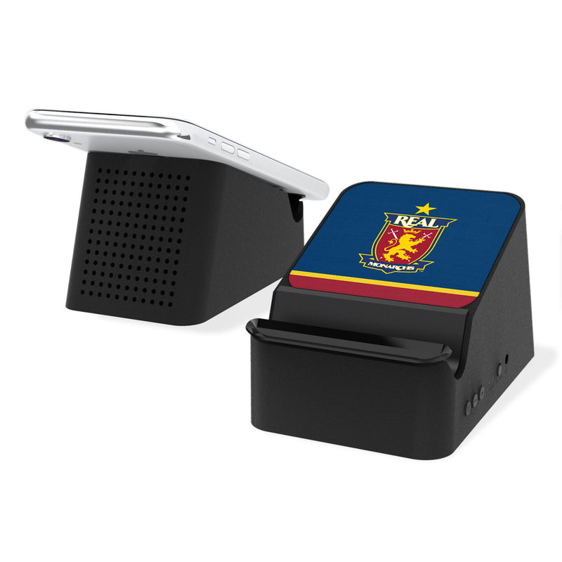 Real Monarchs SLC  Stripe Wireless Charging Station and Bluetooth Speaker