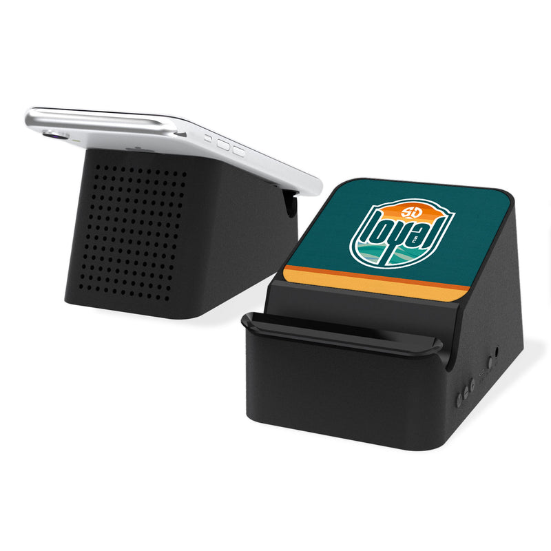 San Diego Loyal SC  Stripe Wireless Charging Station and Bluetooth Speaker