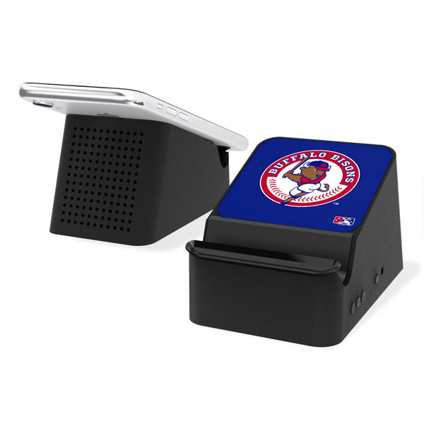 Buffalo Bisons Solid Wireless Charging Station and Bluetooth Speaker