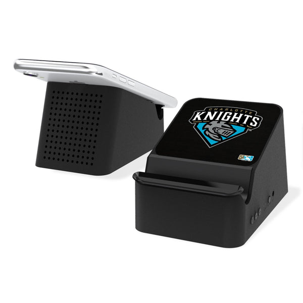Charlotte Knights Solid Wireless Charging Station and Bluetooth Speaker