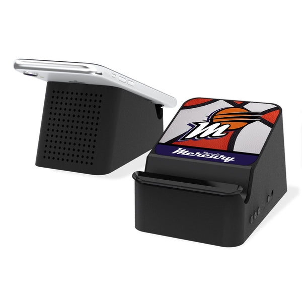 Phoenix Mercury Basketball Wireless Charging Station and Bluetooth Speaker