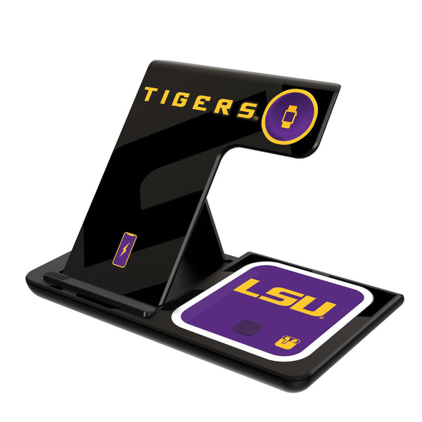 Louisiana State University Tigers Monocolor Tilt 3 in 1 Charging Station