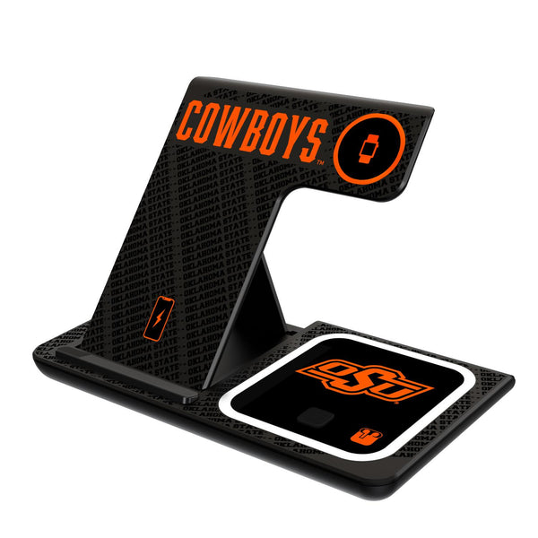 Oklahoma State Cowboys Monocolor Tilt 3 in 1 Charging Station