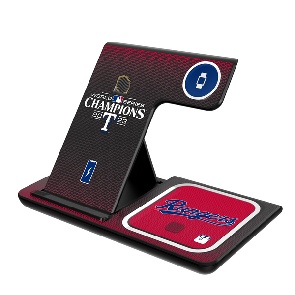 Texas Rangers 2023 MLB World Series 3 in 1 Charging Station