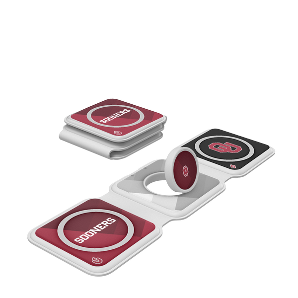 Oklahoma Sooners Color Block Foldable 3 in 1 Charger