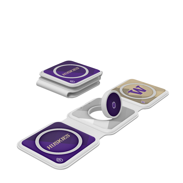 Washington Huskies Color Block Foldable 3 in 1 Charger