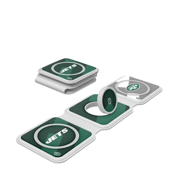 New York Jets Color Block Foldable 3 in 1 Charger