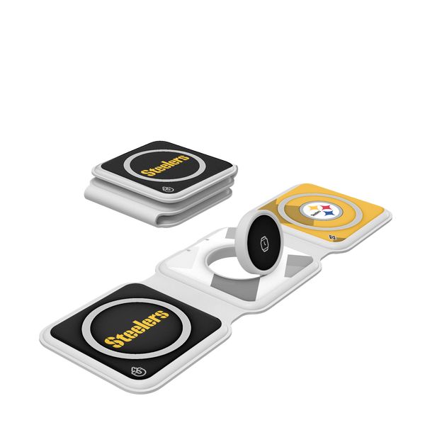 Pittsburgh Steelers Color Block Foldable 3 in 1 Charger