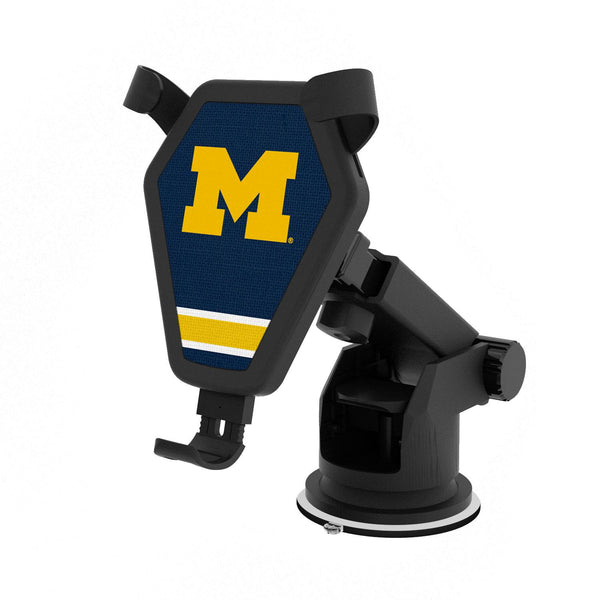Michigan Wolverines Stripe Wireless Car Charger