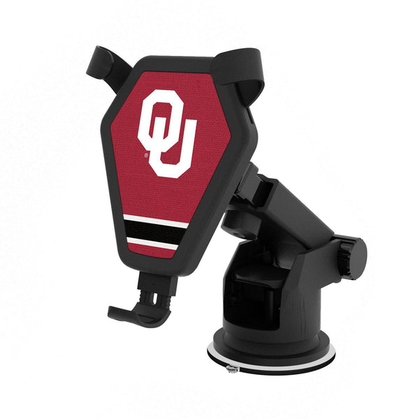 Oklahoma Sooners Stripe Wireless Car Charger