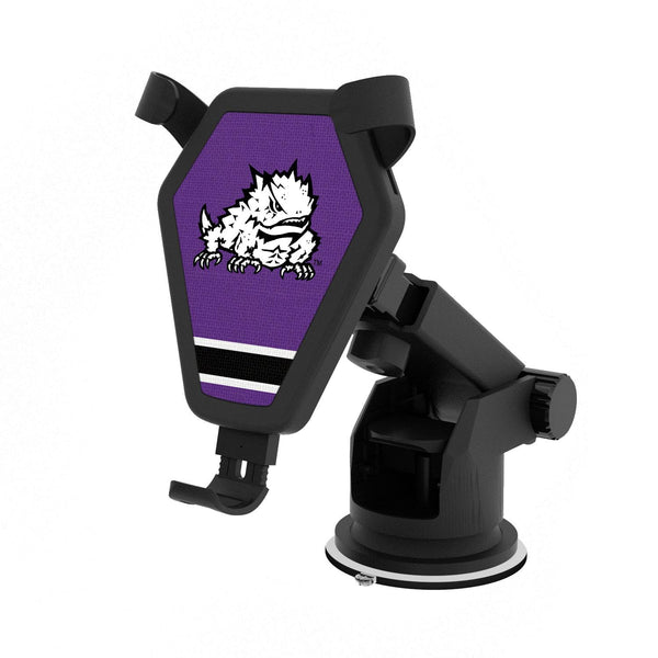 Texas Christian Horned Frogs Stripe Wireless Car Charger