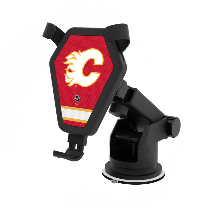 Calgary Flames Stripe Wireless Car Charger