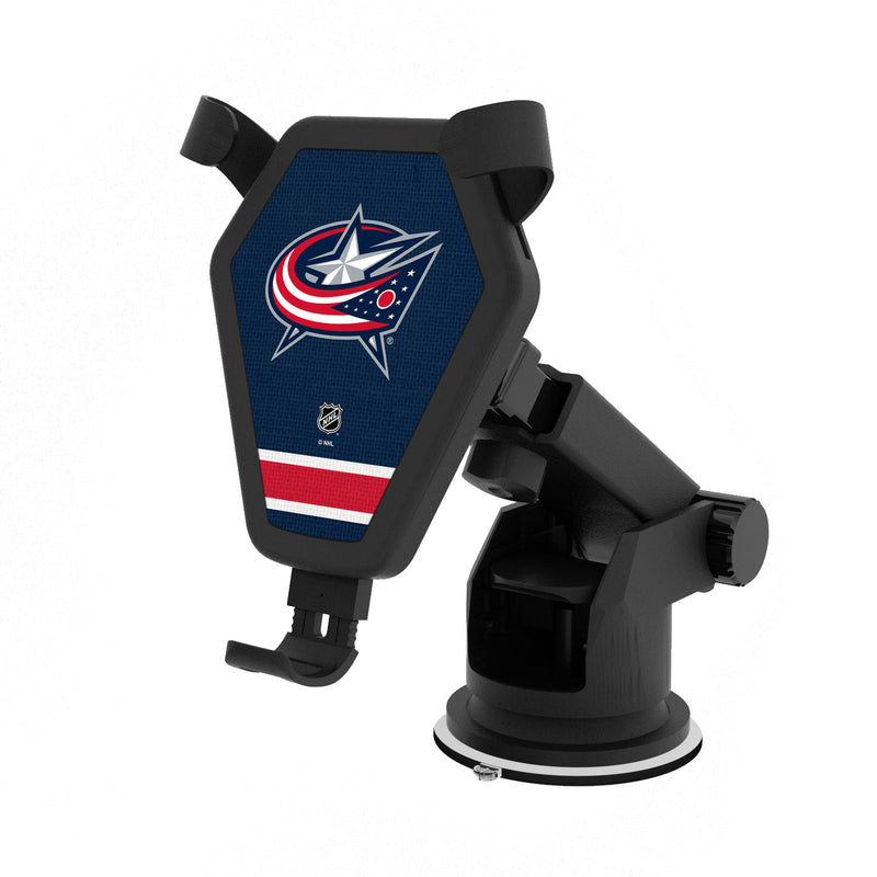Columbus Blue Jackets Stripe Wireless Car Charger