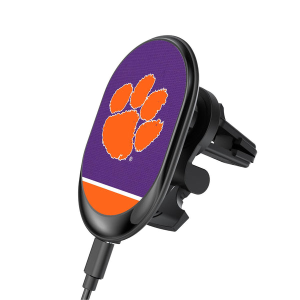 Clemson Tigers Endzone Solid Wireless Car Charger