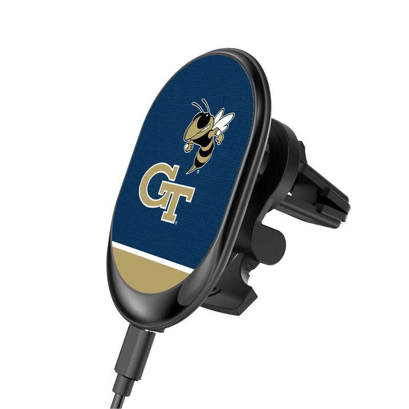 Georgia Tech Yellow Jackets Endzone Solid Wireless Car Charger