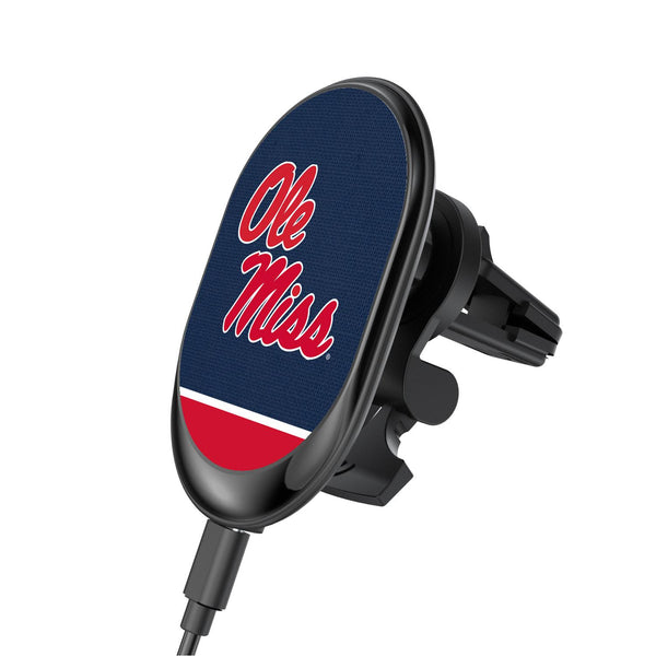 Mississippi Ole Miss Rebels Endzone Solid Wireless Car Charger