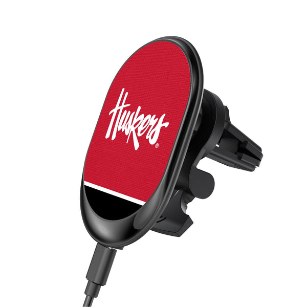 Nebraska Huskers Endzone Solid Wireless Car Charger
