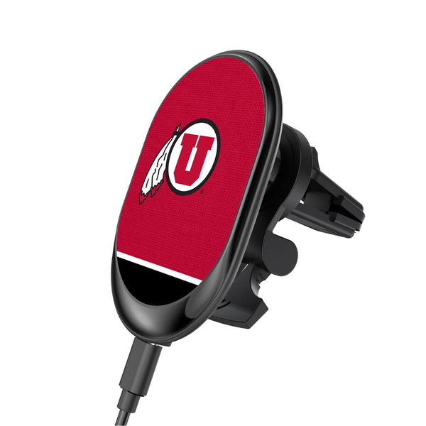 Utah Utes Endzone Solid Wireless Car Charger