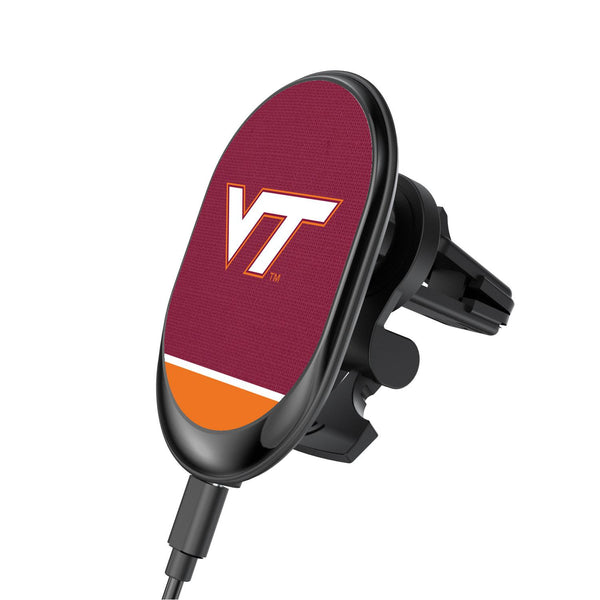 Virginia Tech Hokies Endzone Solid Wireless Car Charger