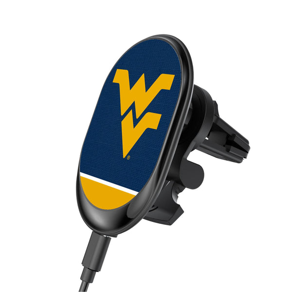 West Virginia Mountaineers Endzone Solid Wireless Car Charger
