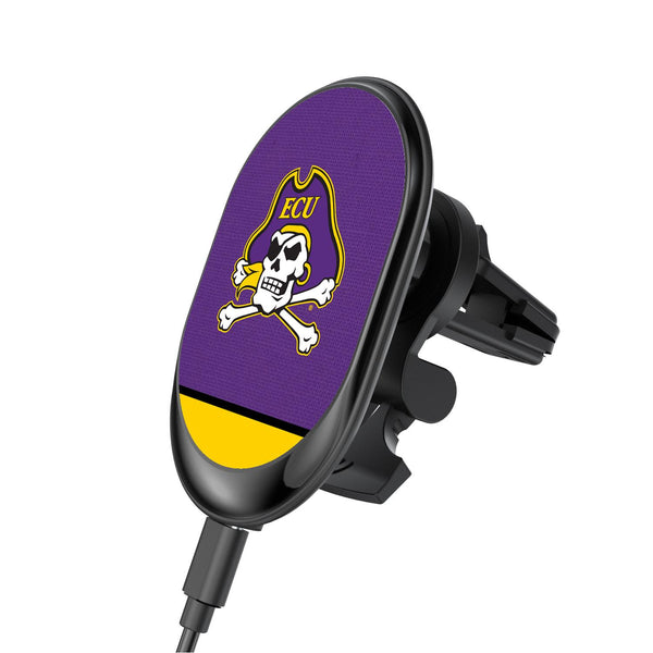 East Carolina Pirates Endzone Solid Wireless Car Charger