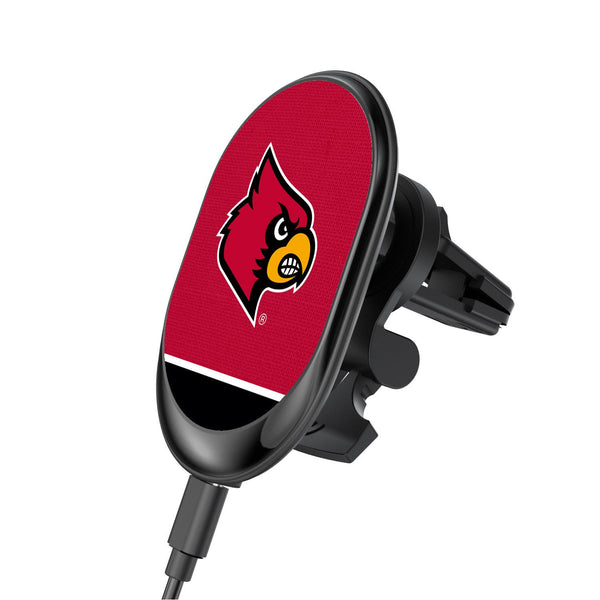 Louisville Cardinals Endzone Solid Wireless Car Charger