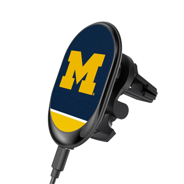 Michigan Wolverines Endzone Solid Wireless Car Charger