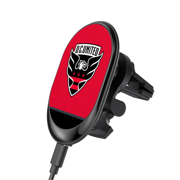 DC United  Solid Wordmark Wireless Car Charger
