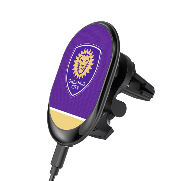 Orlando City Soccer Club  Solid Wordmark Wireless Car Charger