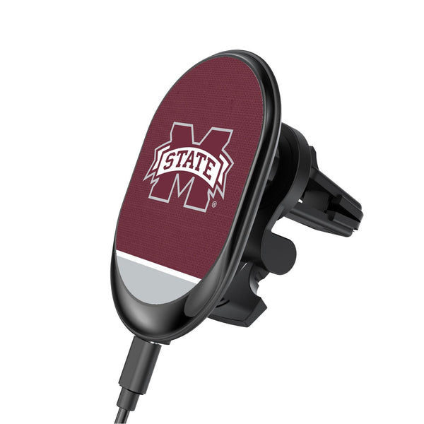 Mississippi State Bulldogs Endzone Solid Wireless Car Charger