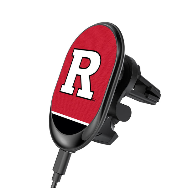 Rutgers Scarlet Knights Endzone Solid Wireless Car Charger