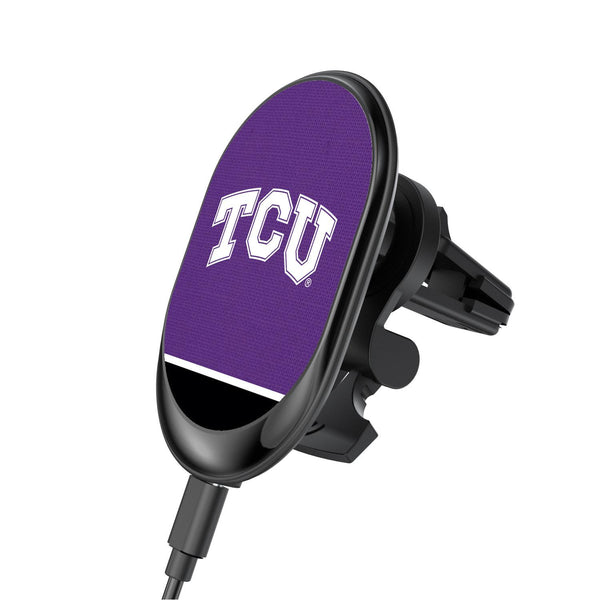 Texas Christian Horned Frogs Endzone Solid Wireless Car Charger