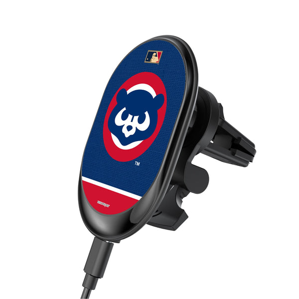 Chicago Cubs Home 1979-1993 - Cooperstown Collection Solid Wordmark Wireless Car Charger
