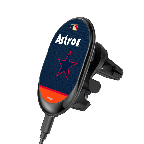 Houston Astros 1975-1981 - Cooperstown Collection Solid Wordmark Wireless Car Charger