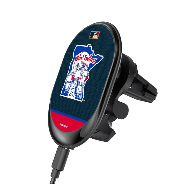 Minnesota Twins 1976-1986 - Cooperstown Collection Solid Wordmark Wireless Car Charger