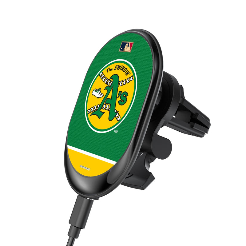 Oakland As 1971-1981 - Cooperstown Collection Solid Wordmark Wireless Car Charger