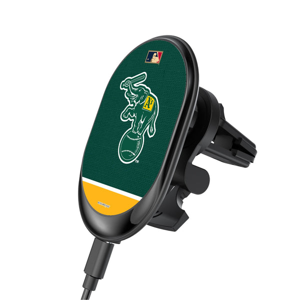 Oakland As  Home 1988 - Cooperstown Collection Solid Wordmark Wireless Car Charger