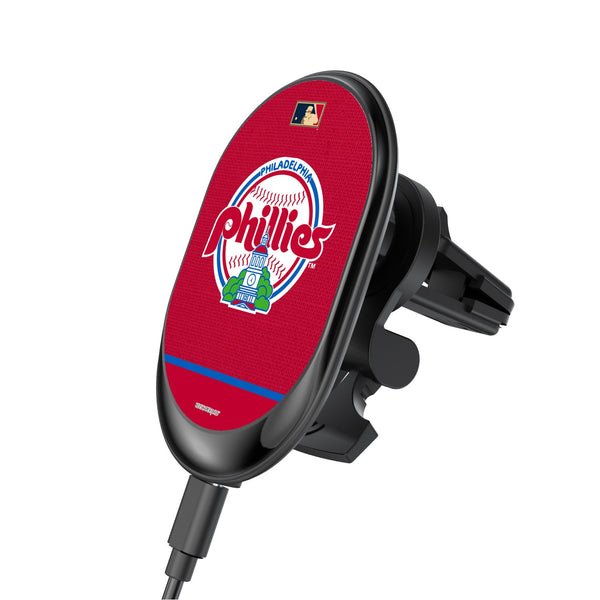 Philadelphia Phillies 1984-1991 - Cooperstown Collection Solid Wordmark Wireless Car Charger